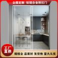 Villa simple tempered glass narrow frame kitchen balcony super long rainbow glass door with various models and types