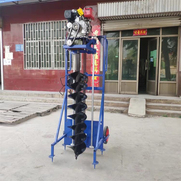 Automatic pole planting and drilling machine Xinnong XN832 air-cooled diesel drilling rig for buried pole earth and rock