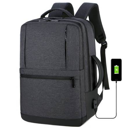 Large Capacity Scalable Travel Backpack Cross border New USB Multifunctional Waterproof Business Men's Computer Backpack