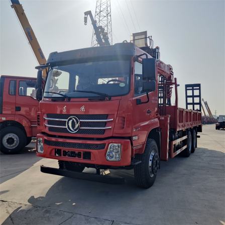 Dongfeng K5 rear eight wheel 12 ton truck mounted lifting belt ladder stretchable excavator is durable and durable
