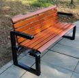 Park chairs, outdoor benches, courtyard double back benches, outdoor anti-corrosion wooden plastic leisure chairs, iron art