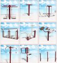 Outdoor fitness equipment community square combination path manufacturer provides sports equipment