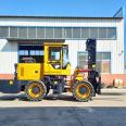 Integrated rear steering off-road forklift operation video for construction sites using loadable four-wheel drive hydraulic forklifts