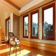 Teak aluminum clad wooden doors and windows, Tianjin aluminum wooden windows, customized with reasonable prices