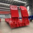 3 meter wide gooseneck special low flat semi trailer, multi bridge ladder trailer, hydraulic lifting bridge