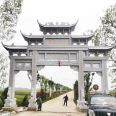 Stone memorial archway at the entrance of cemetery, cemetery, stone archway at the entrance of village, stone gate tower, exquisite, skilled, and tough