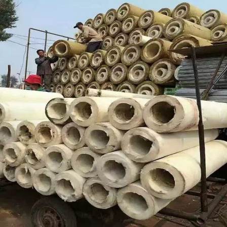 Rock wool pipe pasted with fireproof aluminum foil paper, 10 cm thick glass wool insulation pipe, step by step insulation aluminum silicate pipe