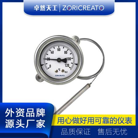 Zhuoran Tiangong Pressure Thermometer Gas Package Liquid Steam Remote Transmission Temperature Package Boiler Pipeline Industrial Use