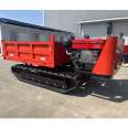 Crawler transport vehicle, all terrain chain track type orchard dump truck, dual purpose water track transport vehicle