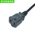 Black two core American standard polarity plug power cord SJT No. 18 all copper wire 13A, American two plug female socket tail manufacturer