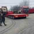 Eight Bridge Low Plate Semi trailer Heavy Excavator Transport Vehicle Three Spring Ladder Car