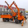 Hanging and digging all-in-one machine, unlike wheeled agricultural four-wheel drive, can be used for hanging, digging, grabbing, and moving trees in gardens. The crane is used for burials and funerals