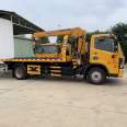 Dongfeng obstacle clearing vehicle with a 6.5-meter board length road rescue truck with a crane attached to the vehicle, a 5-ton one tow two rescue trailer