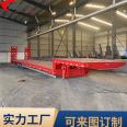 Cotton picker transport four axle high and low semi trailer 15 meter low flat transport truck