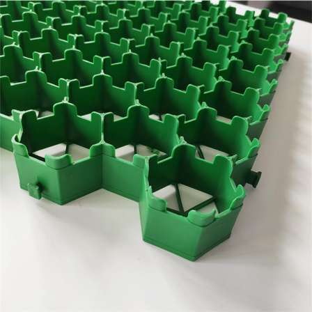 Liaoning 5cm flat mouth grass planting grid flower mouth greening grass planting board lawn grid construction process
