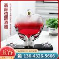 High borosilicate glass heart-shaped red wine Decanter Whisky creative heart to heart silver wine bottle