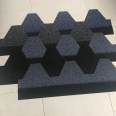 Double layer asphalt tile hexagonal felt tile mosaic light steel roof tile Wanjia