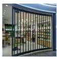 Shop sliding door, curved side pull crystal roller shutter door, Mingxuan aluminum alloy folding door