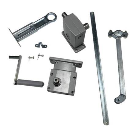 Hand cranked curved arm window opener, smoke exhaust window, high window opening machine, and multiple linkage lower suspension window closing accessories