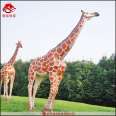 Large Giraffe Sculpture Model 345 meters Animal Glass Fiber Reinforced Plastic Decoration Park Real Estate Resin Meichen Customization