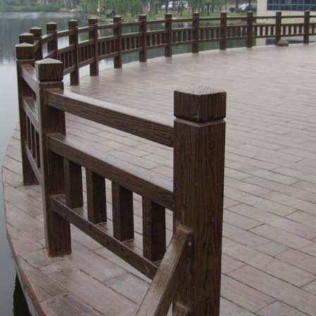 Customized production of concrete railings, Hengyi Building Materials, imitation wood cement fence manufacturer