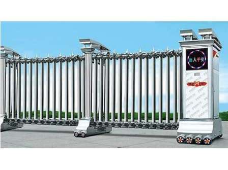 Intelligent opening of electric telescopic doors is convenient, fast, sturdy, and durable, widely used for unit gates