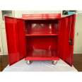 Red printing thickened steel fire fighting equipment Double door tool cabinet of Cart