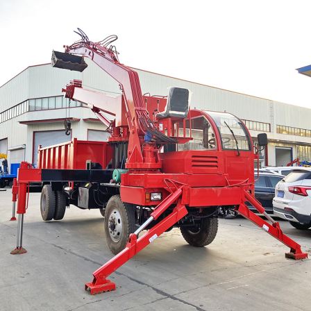 Wireless rotary lifting and excavation integrated machine, manganese steel hydraulic lifting and excavation transport vehicle, self-made agricultural load excavation with vehicle