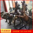 Large Bronze Horse Production Bronze Flying Horse Riding Figure Bronze Sculpture of Apollo Chariot