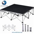 Juchen foldable aluminum alloy material suitable for outdoor performances, mesh stage, black