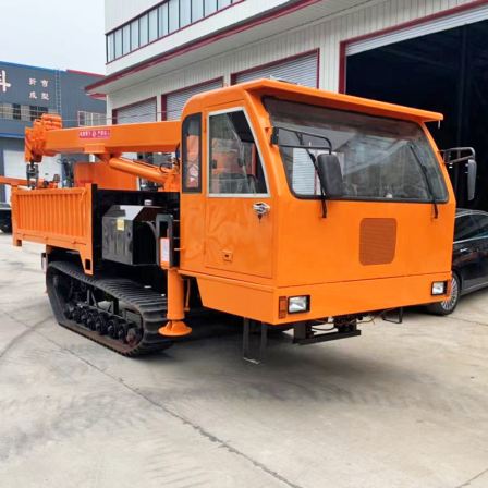 Garden tree hanging crawler self-propelled crane with 360 degree rotation can be equipped with a bulldozer and a self-made crane with cargo boxes