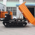 Dumping crawler truck, all terrain rubber crawler transport vehicle, mountain climbing tiger transport truck