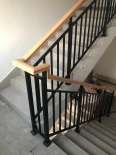 Professional manufacturer of prefabricated zinc steel staircase handrails, iron staircase wooden handrails