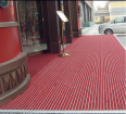 Aluminum alloy floor mat, embedded dust removal foot mat, customized anti slip hall carpet for hotel entrance