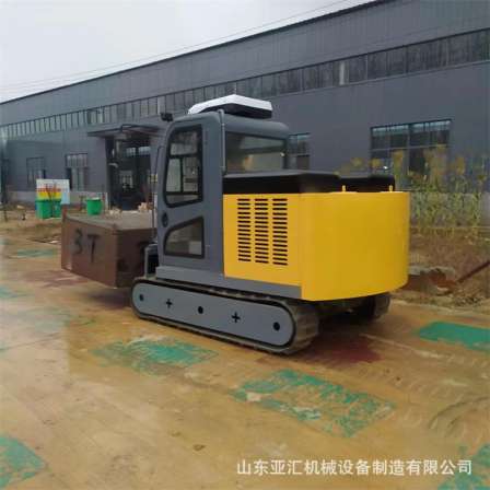 3 ton all terrain tracked forklift, hydraulic remote control handling truck, four-wheel drive internal combustion pile high forklift