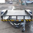 2 ton flat trailer application for additional mechanical tractor Dump truck construction machinery transport vehicle