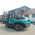 Car mounted off-road forklift with a balance weight of 2 tons, lifting and stacking height, four support point charging elevator