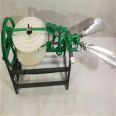A straw rope machine for weaving straw ropes. Electric two strand wheat and rice straw rope tying equipment