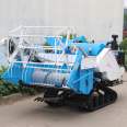 Crawler small rice Combine harvester automatic bagging and soybean harvesting machine rice and wheat harvesting Threshing machine