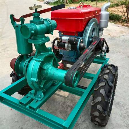 Irrigation water pump with a large 8-inch size and a matching 25 horsepower diesel power lift of 25 meters