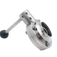 Sanitary food grade manual welding butterfly valve manufacturer stainless steel 304/316 butt welding valve