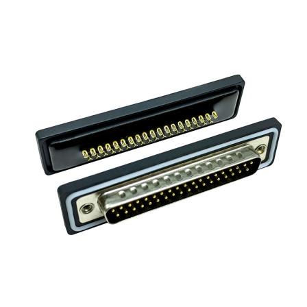 Gold-plated solid core pin DB37 waterproof connector soldered male terminal D-SUB 37 pin VGA socket