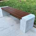 Fenjun project anti-corrosion wooden park chairs, outdoor leisure benches, community public row chairs