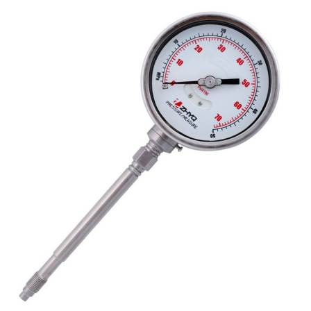 Chaohui 0-100MPa Diaphragm Pressure Gauge Melt Pressure Instrument High Temperature Steam Pressure Indicator Display