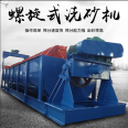 Spiral sand washing machine and sand washing equipment are equipped with a compact overall production line structure