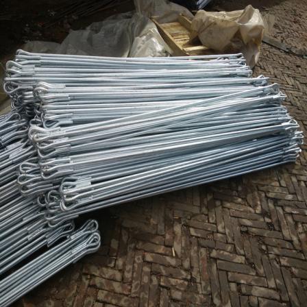 Stay wire, anchor rod, pull rod, ground drill rod, ground wire rod, steel power double loop pull ring