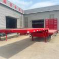 13.75 meter large plate ladder truck, flat semi trailer, total weight 40000kg, manufactured by Hongsheng