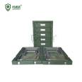 Command desk and chair (double person) with drawers, outdoor temporary command desk foldable and portable