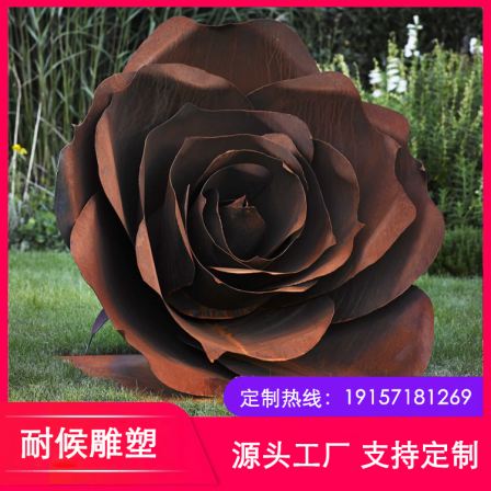Weathering resistant steel plate laser hollowed out art sketch sculpture, customized three-dimensional character, rust plate, landscape character sculpture manufacturer