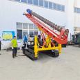 Desert drilling photovoltaic pile driver crawler type 5-meter long spiral drilling machine with built-in water tank electric drilling machine